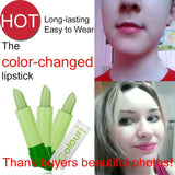 3Pcs/lot Magic Fruity Smell Changable Color Lip balm Waterproof Lipstick Lip Cream