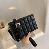 Fashionable embossed shoulder bag chocolate crossbody bag