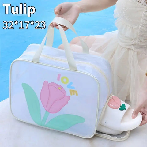 Double-layer Transparent Portable Wash Bag