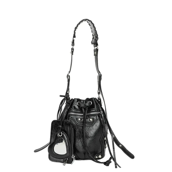 Women's Trendy Rivet Messenger Bag