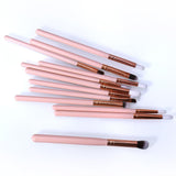 12pcs Eye Brushes Set Make up Tool Kit For Eyes Eye Liner Shader natural-synthetic hair