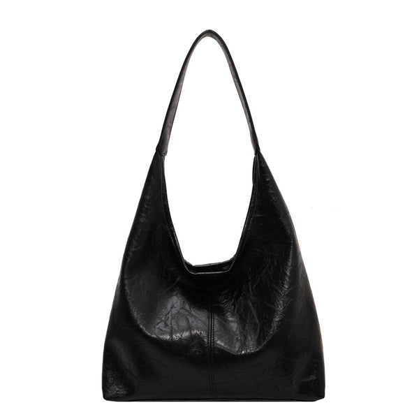 Soft PU Leather Quality Underarm Bag Vintage Wine Red Ladies Shoulder Bag Commuter Large Handbag Bolso Mujer Women's Tote Bag