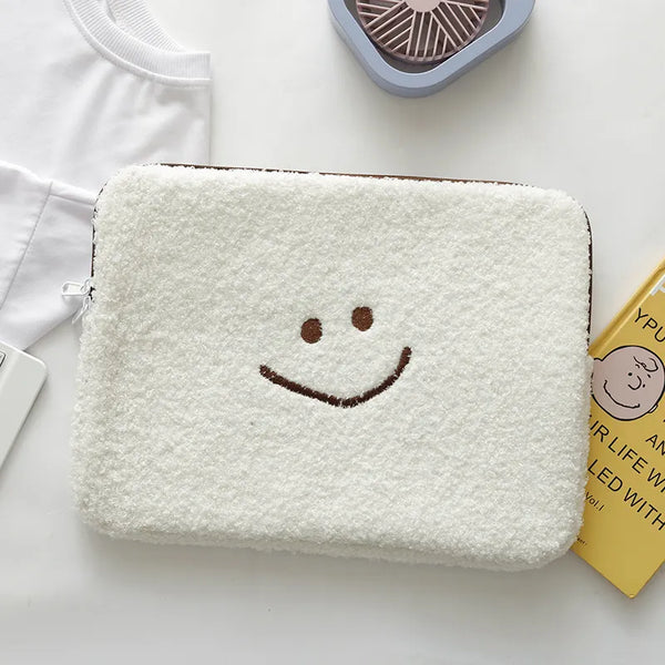 Plush Face iPad/Tablet Laptop Bag